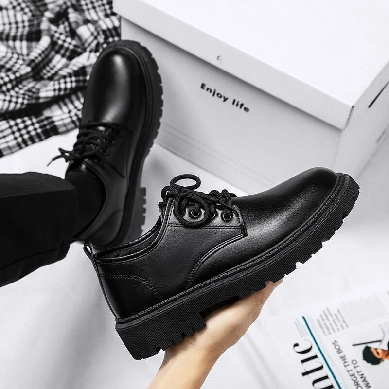 Herren Klassische Schnürschuhe mit rutschfester Gummisohle und robustem Obermaterial