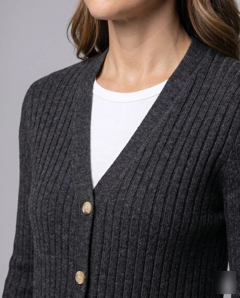 Damen Strickcardigan mit praktischen Taschen und Knopfdetails