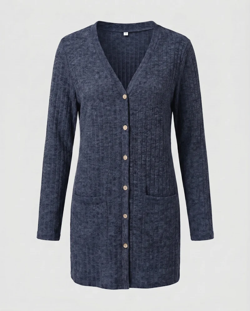 Damen Strickcardigan mit praktischen Taschen und Knopfdetails