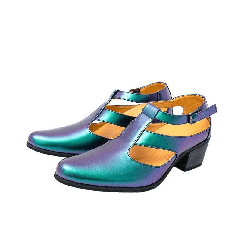 Damen Elegante Metallic Heels mit verstellbarem Riemen Nord Taschen