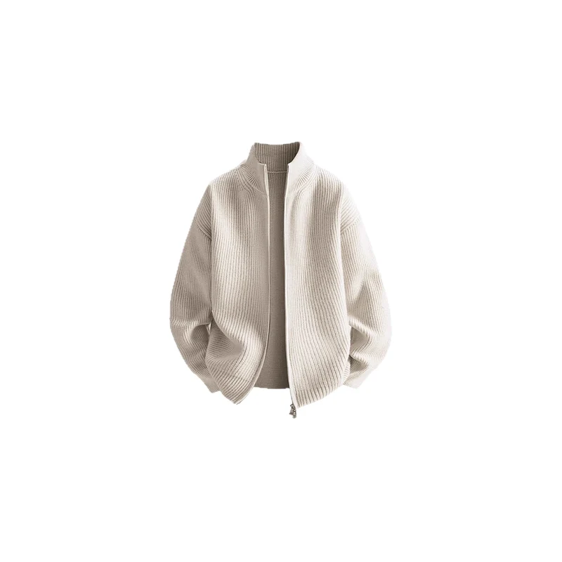 Damen Leichte Strickjacke mit hohem Kragen Nord Taschen
