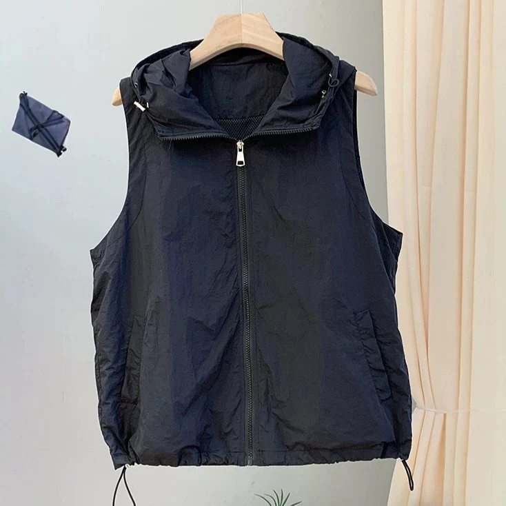 Damen Leichte, atmungsaktive Kapuzenjacke Nord Taschen