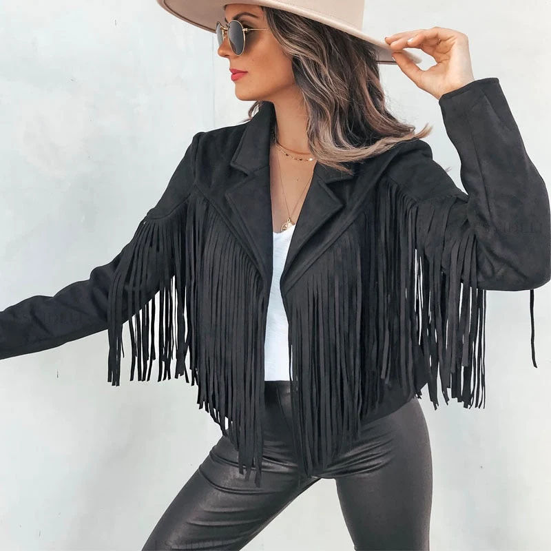jacke Mit Fransen Für Boho-Chic Look