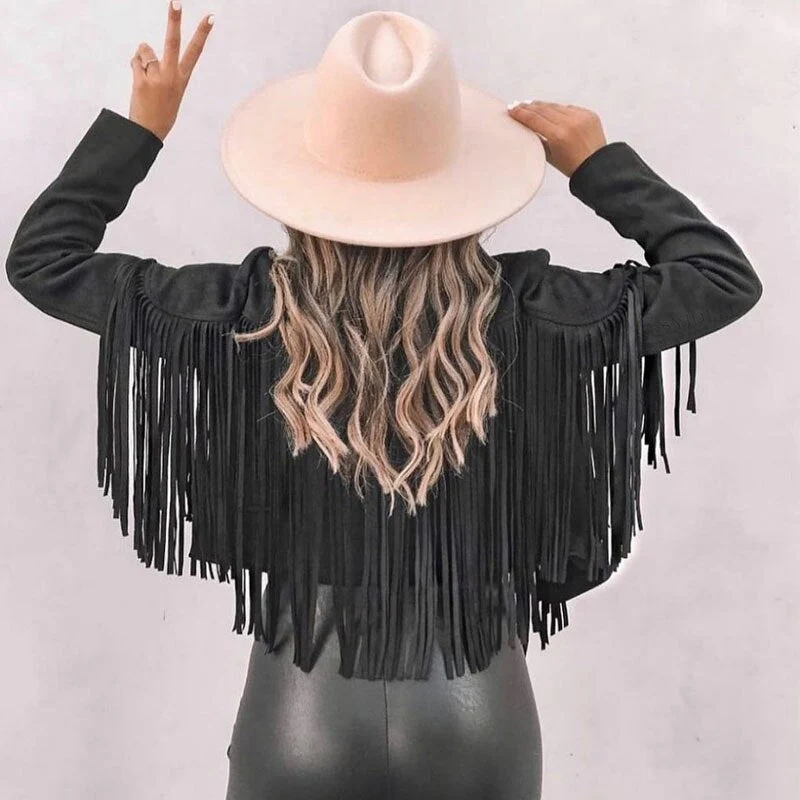 jacke Mit Fransen Für Boho-Chic Look