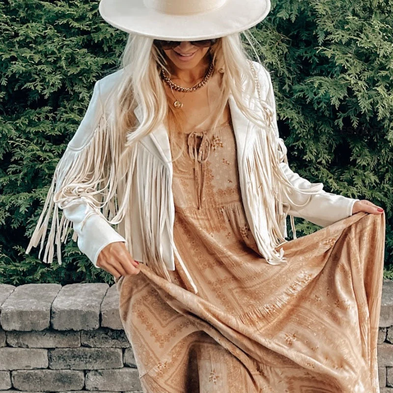 jacke Mit Fransen Für Boho-Chic Look