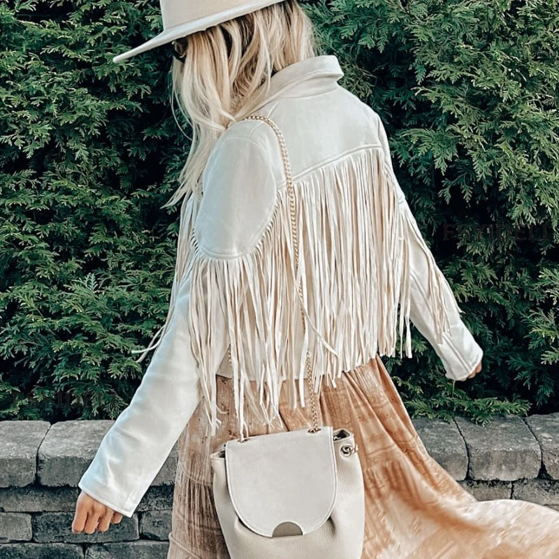 jacke Mit Fransen Für Boho-Chic Look