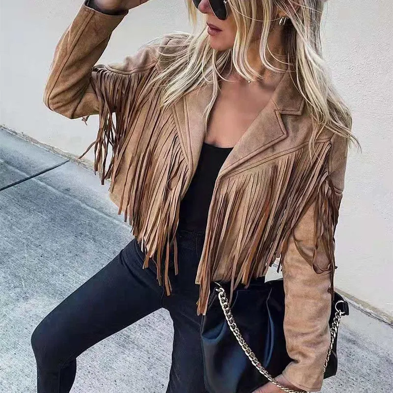 jacke Mit Fransen Für Boho-Chic Look