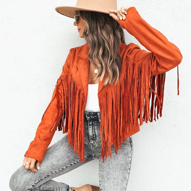 jacke Mit Fransen Für Boho-Chic Look