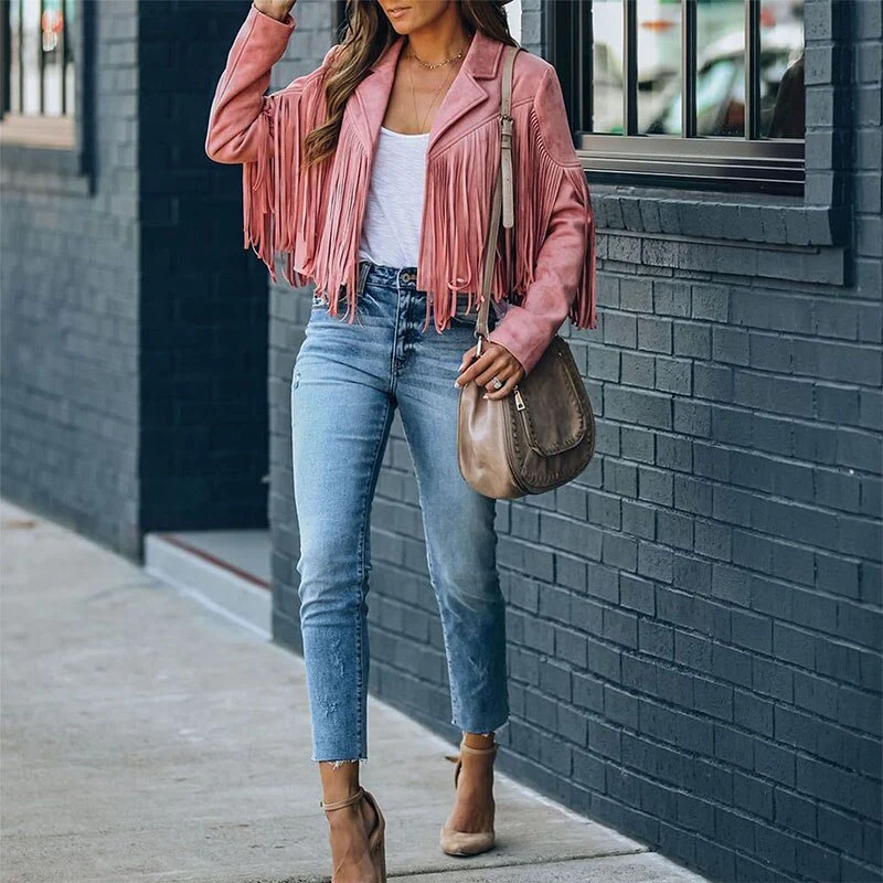 jacke Mit Fransen Für Boho-Chic Look