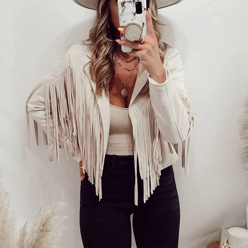 jacke Mit Fransen Für Boho-Chic Look