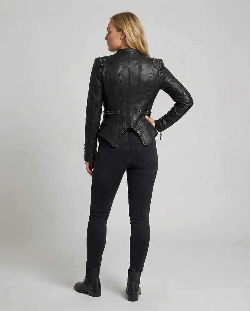 Bikerjacke für Damen Schlanke Passform