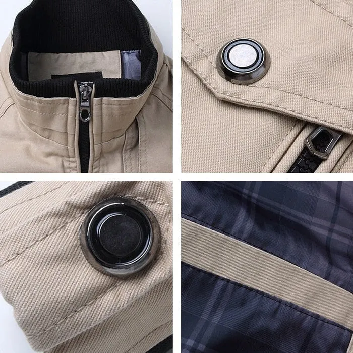 Übergangsjacke für Herren mit Reißverschluss und Brusttasche