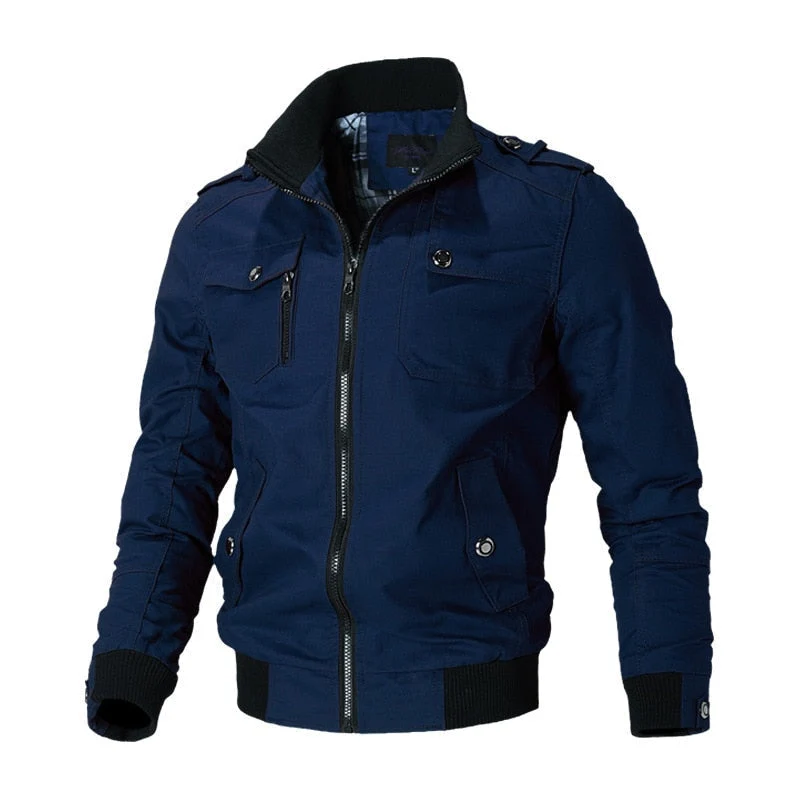 Übergangsjacke für Herren mit Reißverschluss und Brusttasche