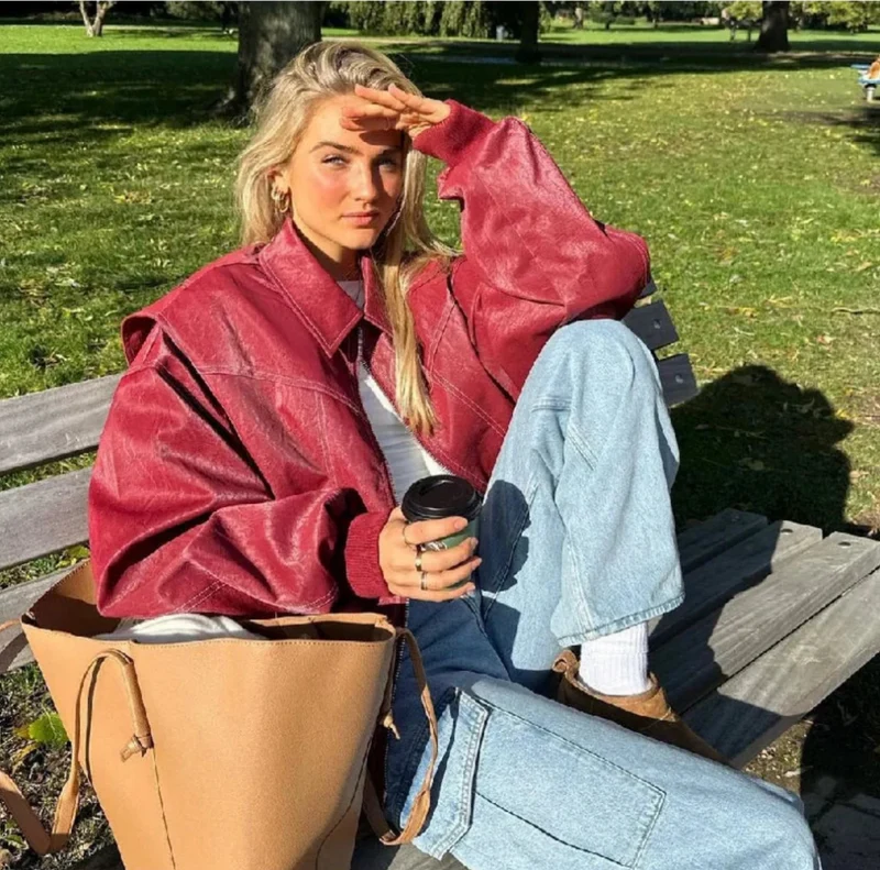 Nord Taschen | Übergröße Herbst Lederjacke