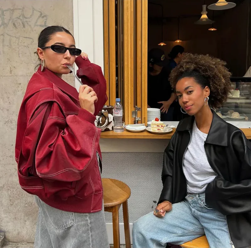 Nord Taschen | Übergröße Herbst Lederjacke