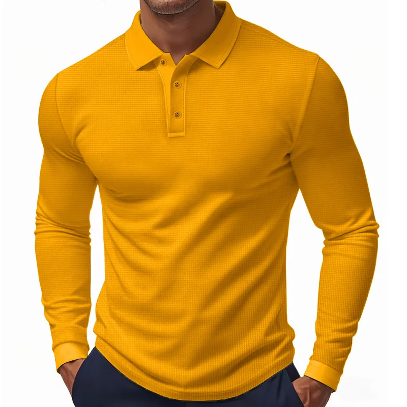 Herren Langarm Polohemd