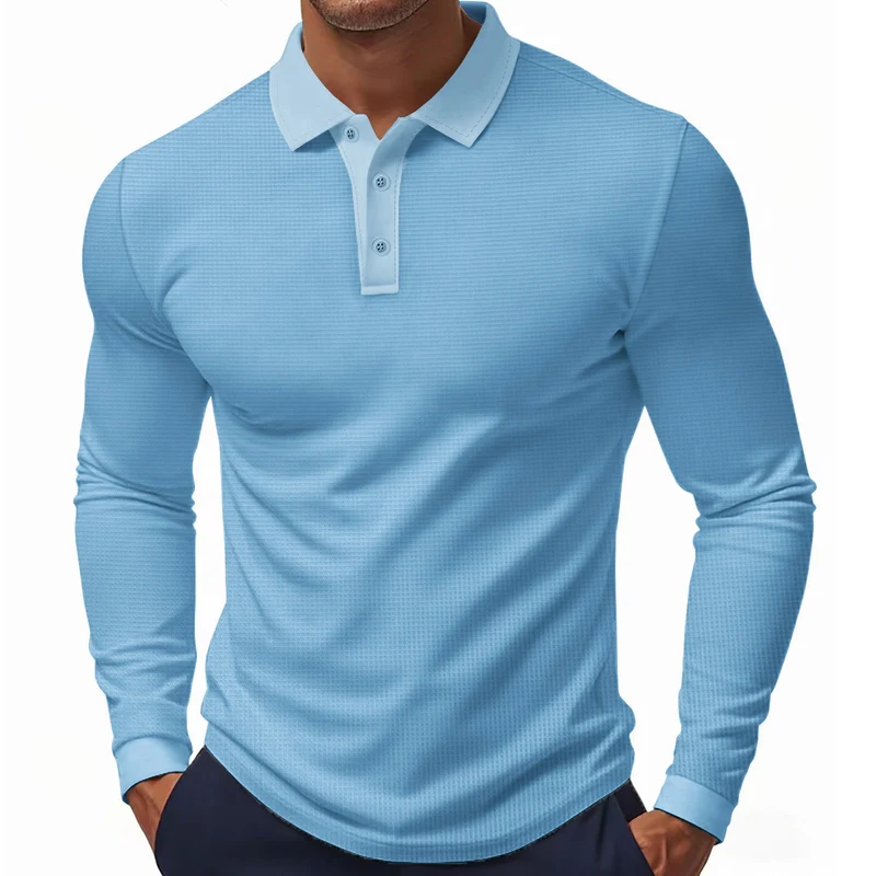 Herren Langarm Polohemd