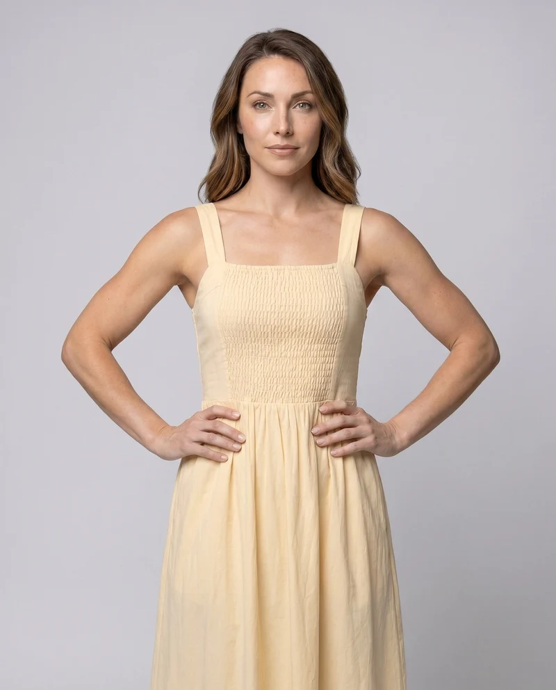 Damen Sommerliches Maxikleid mit atmungsaktivem Schnitt