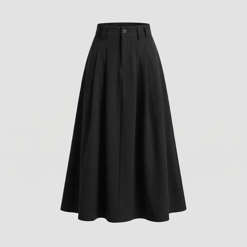 Damen Maxirock A Linie High Waist