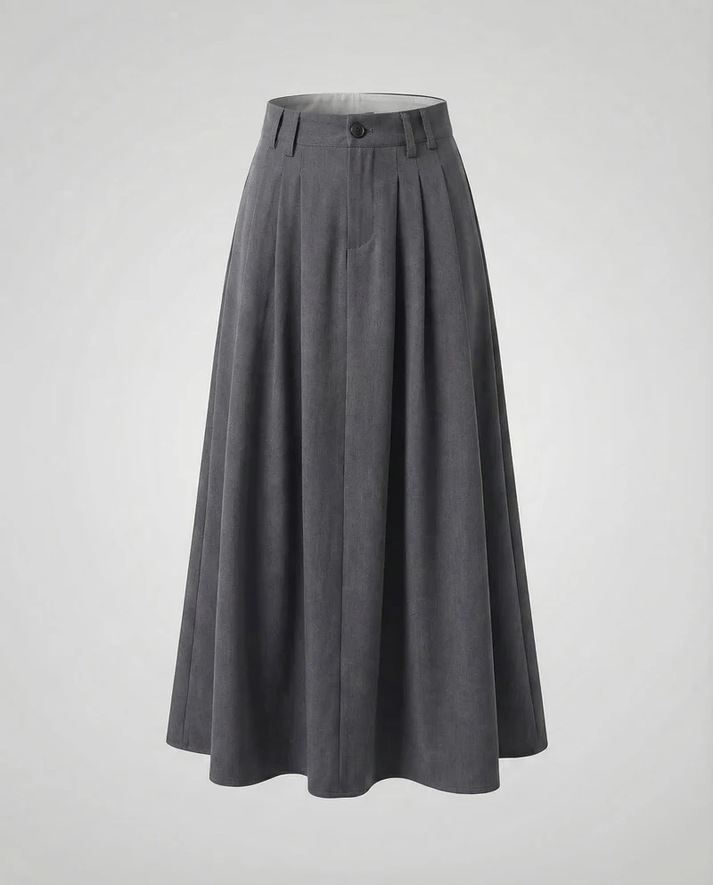 Damen Maxirock A Linie High Waist
