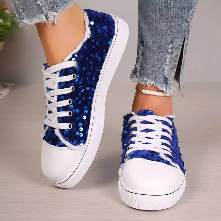 Damen Glitzernde Sneaker mit modischen Pailletten und lässigem Design