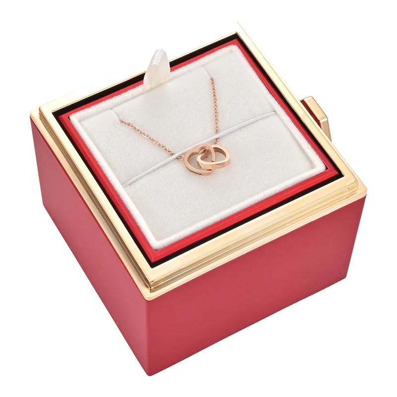 Rosenbox mit Halskette perfekt für den Valentinstag