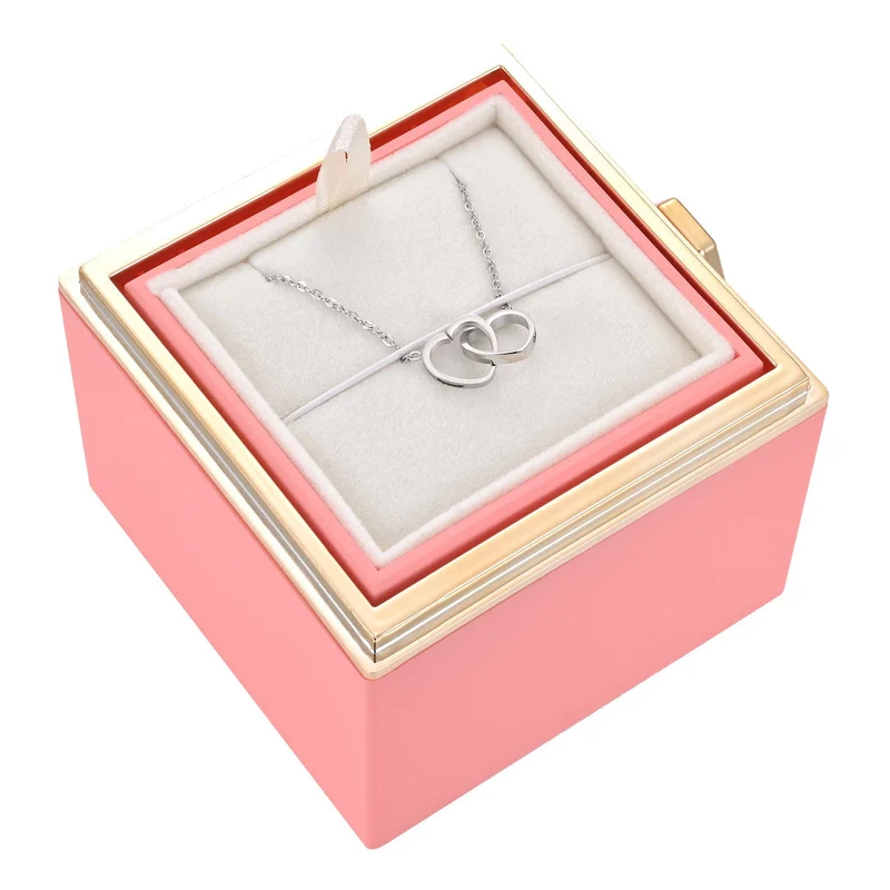 Rosenbox mit Halskette perfekt für den Valentinstag