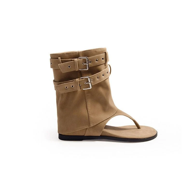 Damen offene Sandalen mit modischen Schnallen