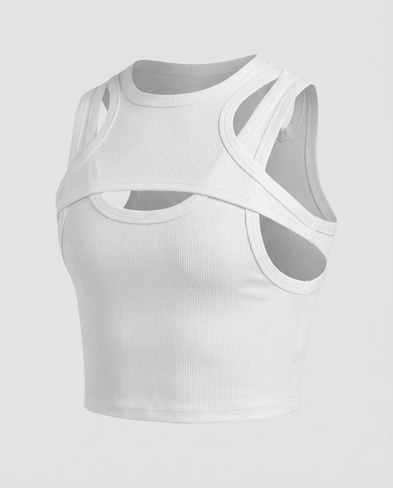 Herren Crop Top Ripp