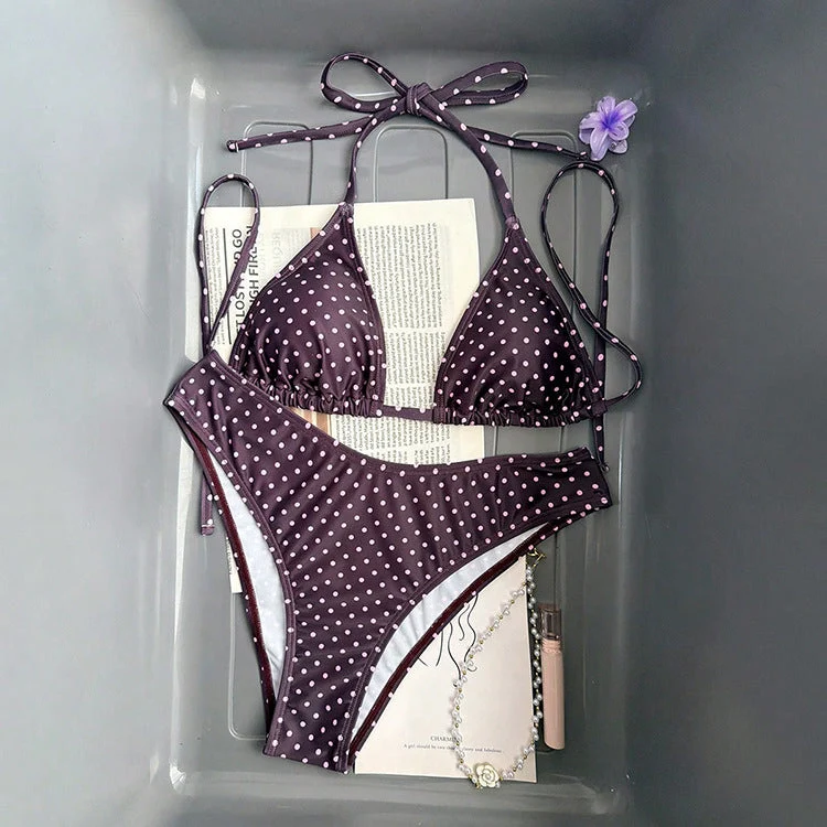 Damen Triangel-Bikini mit klassischen Punkten Nord Taschen