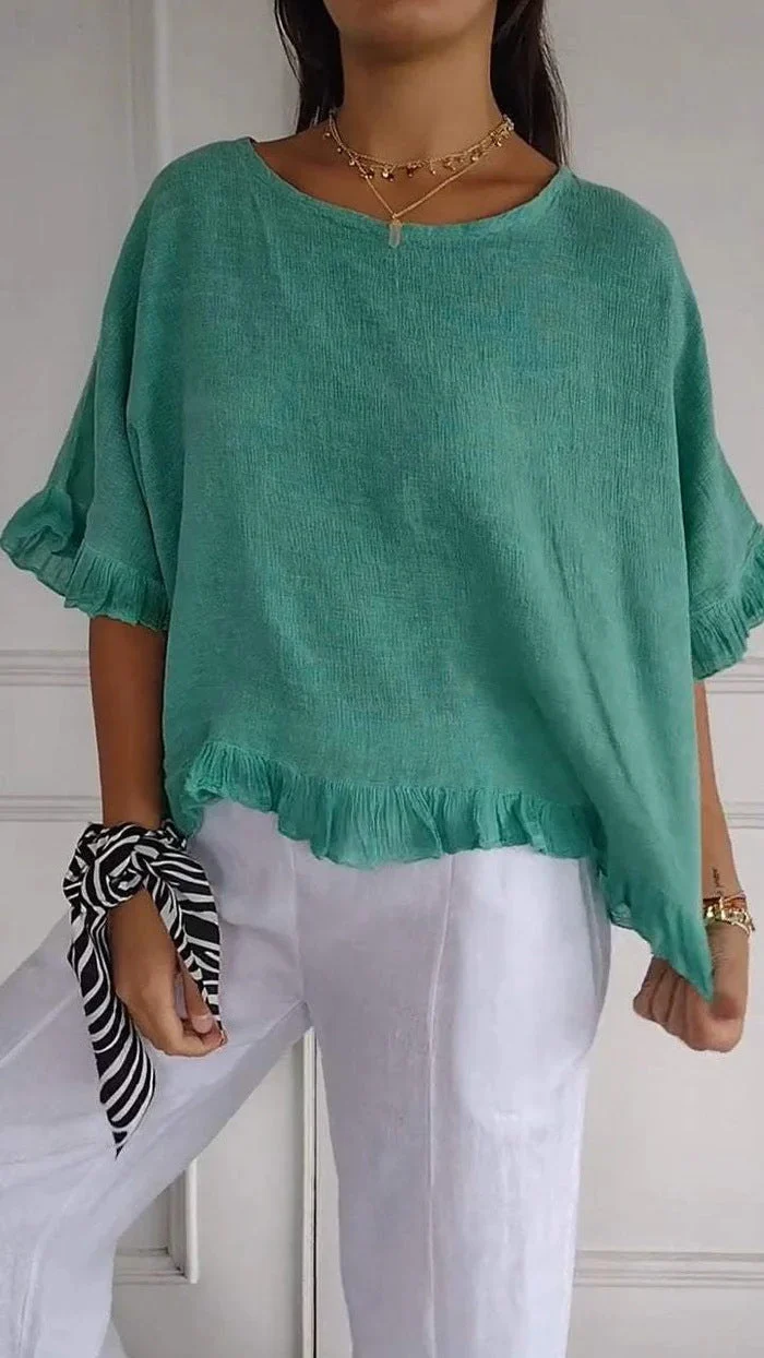 Damen Leichtes Shirt mit Fransen