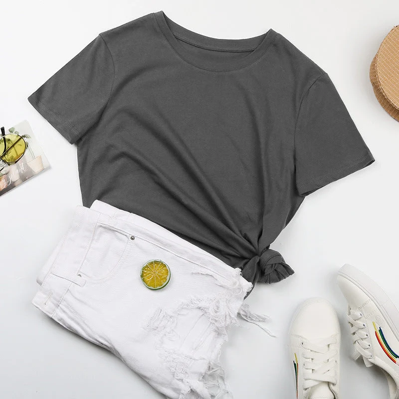 Damen Basic T-Shirt mit Lässigem Schnitt und Hochwertiger Baumwollqualität Nord Taschen