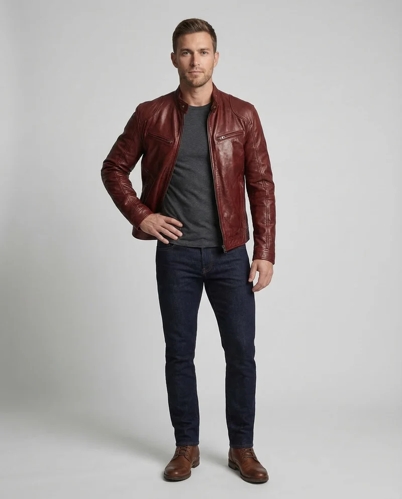 Herren Bikerjacke