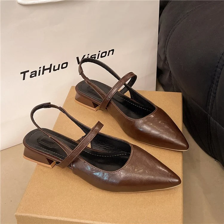 Damen elegante Slingback-Ballerinas aus glänzendem Material