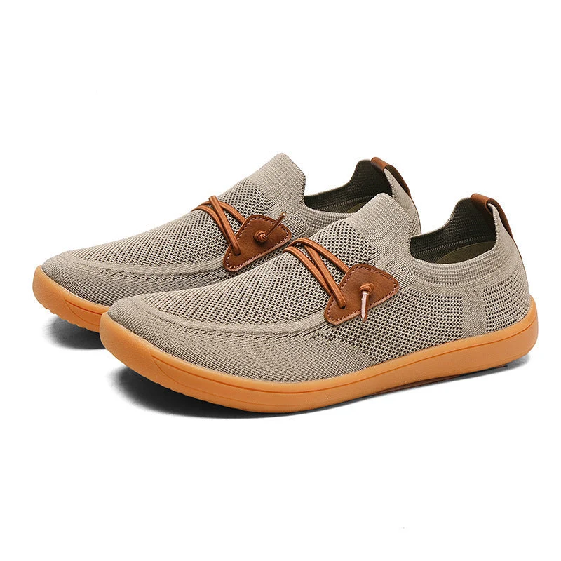 Herren atmungsaktiver Strick-Schlupfsneaker mit elastischem Einstieg und dämpfender Leichtsohle