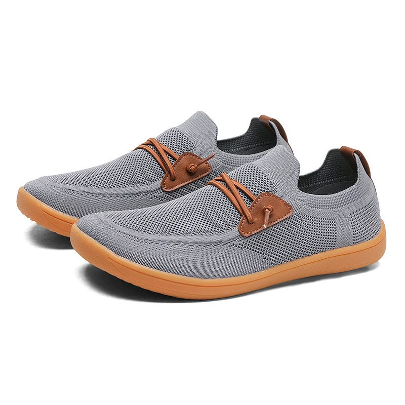 Herren atmungsaktiver Strick-Schlupfsneaker mit elastischem Einstieg und dämpfender Leichtsohle
