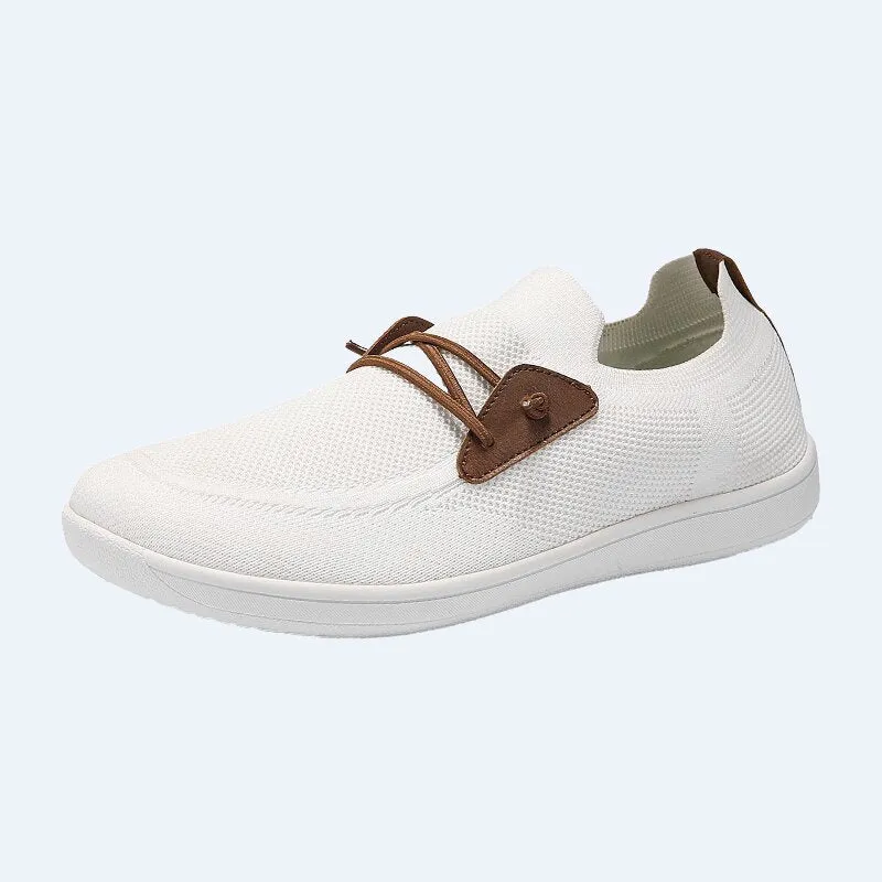 Herren atmungsaktiver Strick-Schlupfsneaker mit elastischem Einstieg und dämpfender Leichtsohle