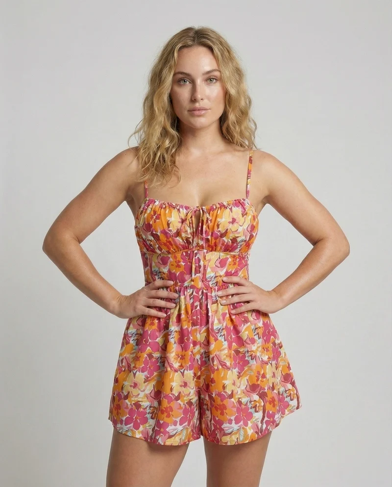 Damen taillierter Bustier-Kurzoverall