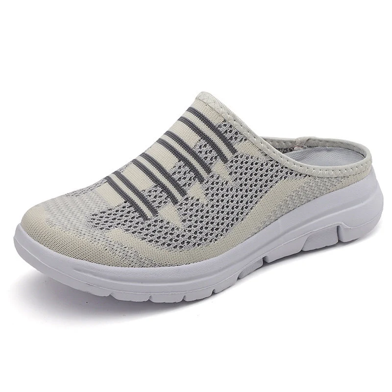 Damen ergonomischer Strick-Mule mit offener Ferse gepolsterter Komfortinnensohle und flexibler Leichtlaufsohle
