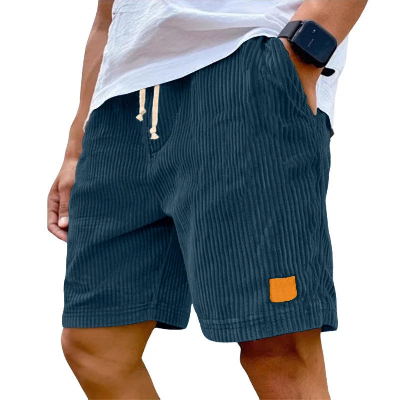 Herren Feincord-Shorts mit elastischem Tunnelzugbund, Kordelzug und tiefen Eingrifftaschen Nord Taschen