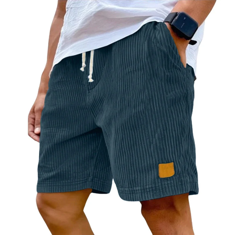 Herren Feincord-Shorts mit elastischem Tunnelzugbund, Kordelzug und tiefen Eingrifftaschen Nord Taschen
