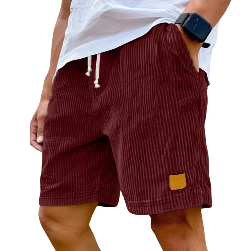 Herren Feincord-Shorts mit elastischem Tunnelzugbund, Kordelzug und tiefen Eingrifftaschen Nord Taschen