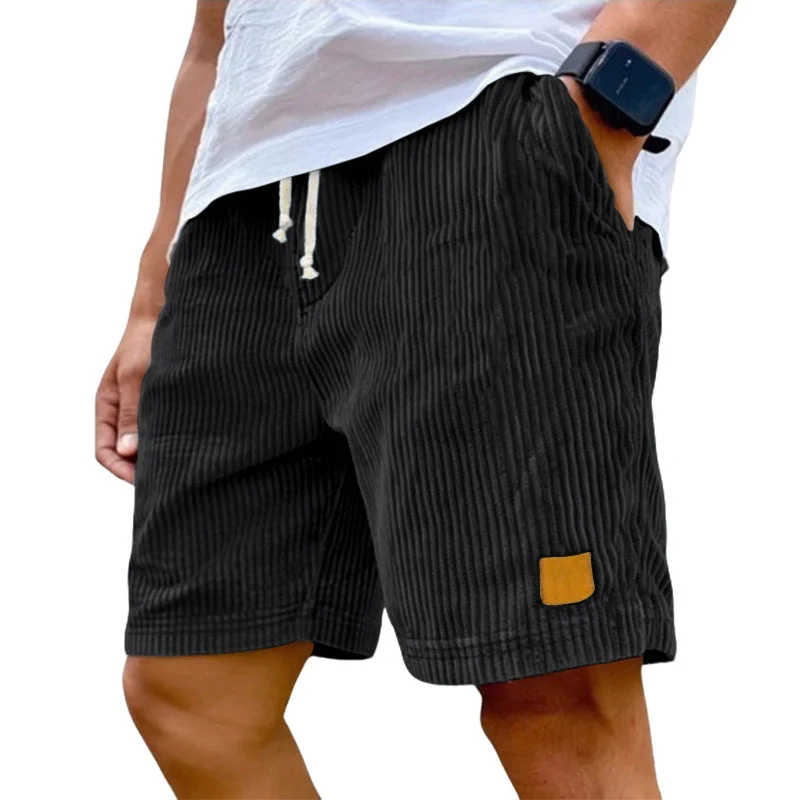 Herren Feincord-Shorts mit elastischem Tunnelzugbund, Kordelzug und tiefen Eingrifftaschen Nord Taschen