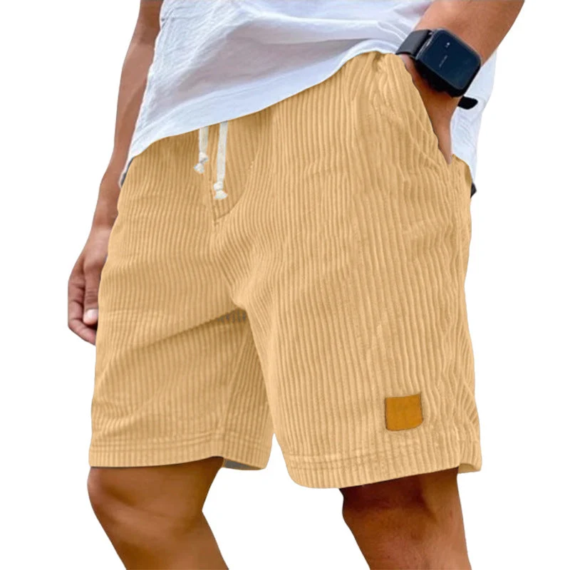 Herren Feincord-Shorts mit elastischem Tunnelzugbund, Kordelzug und tiefen Eingrifftaschen Nord Taschen