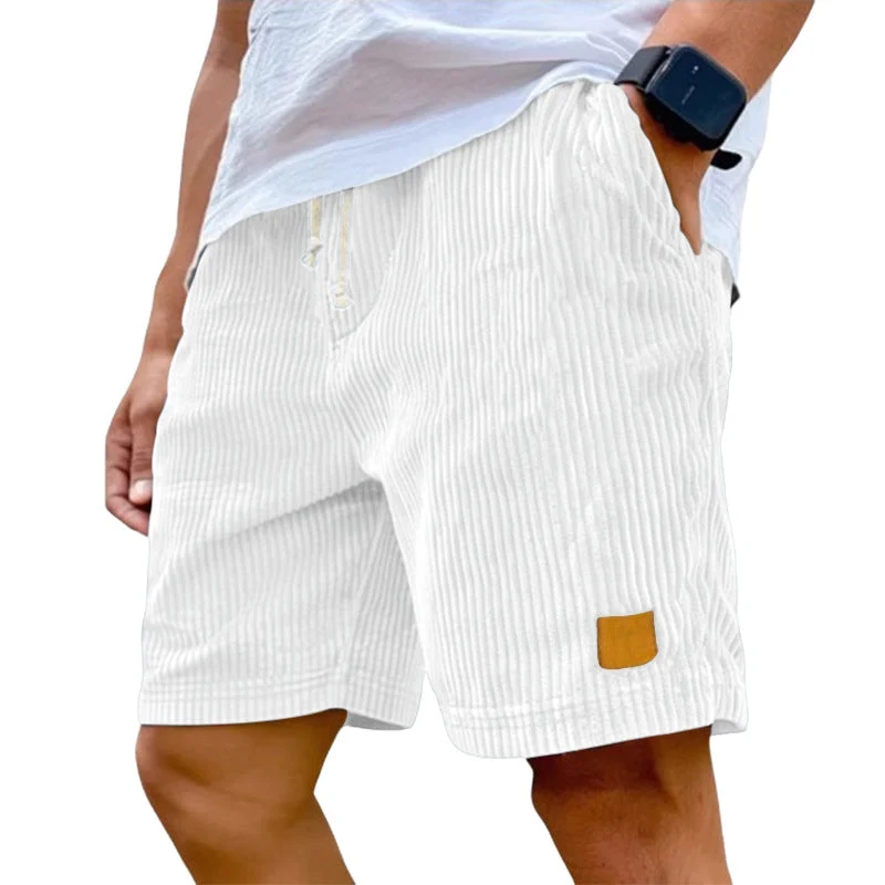 Herren Feincord-Shorts mit elastischem Tunnelzugbund, Kordelzug und tiefen Eingrifftaschen Nord Taschen