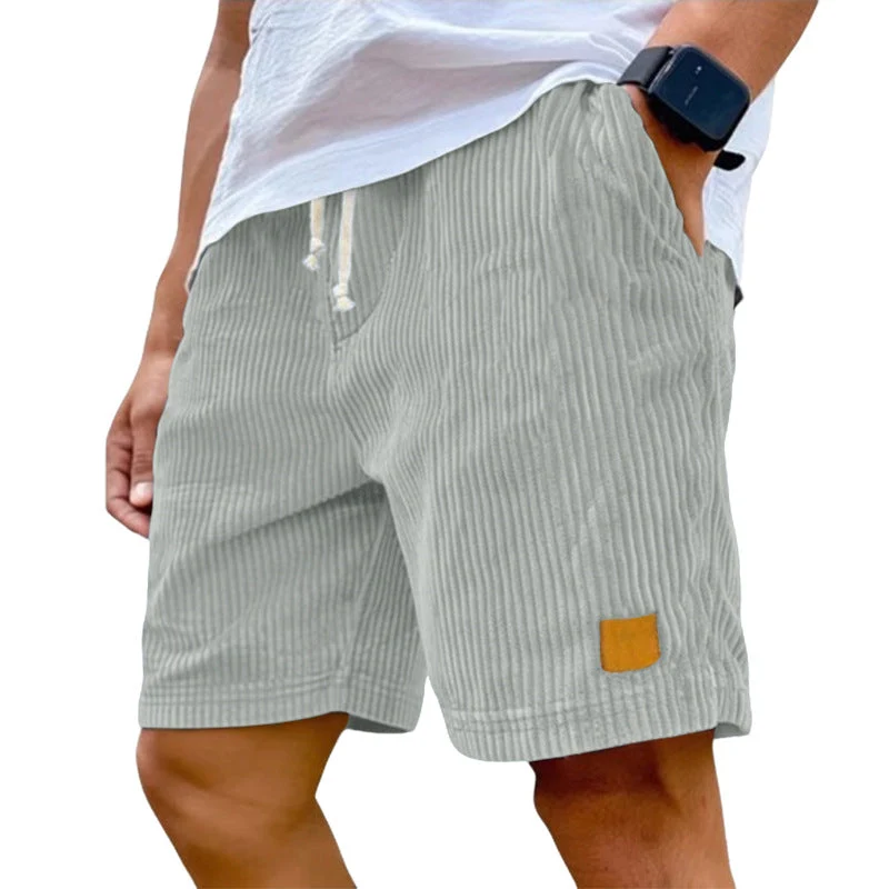 Herren Feincord-Shorts mit elastischem Tunnelzugbund, Kordelzug und tiefen Eingrifftaschen Nord Taschen