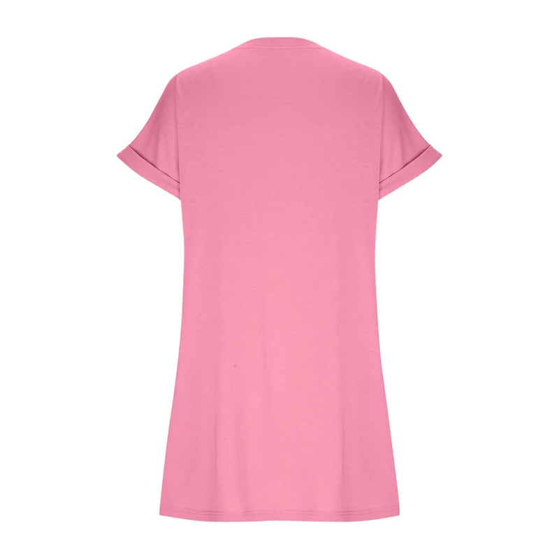 Damen lässiges T-Shirt Kleid mit praktischen Taschen