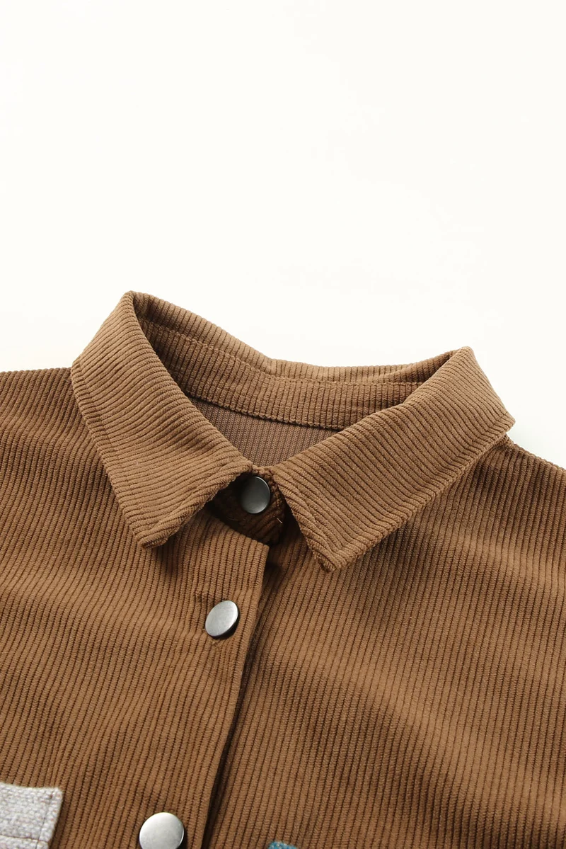 Cordjacke Mit Aztekenmuster