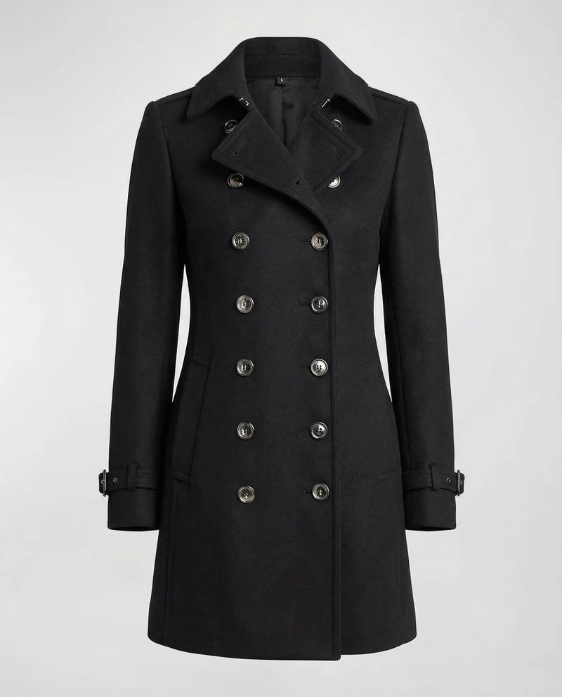 Eleganter Warmer Wollmantel Damen