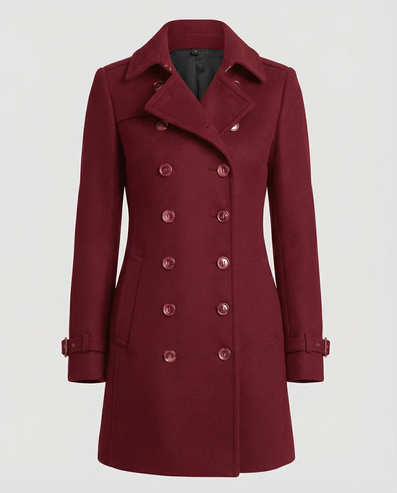 Eleganter Warmer Wollmantel Damen